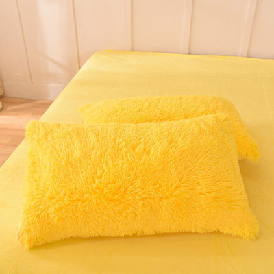 128x68 Densité du tissu Mink fourrure velours pelucheux en peluche Lit ensemble 4 pièces couleur arc-en-ciel