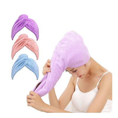 Des conceptions d'impression personnalisées en microfibre élastique Turban Towel Wrap pour le séchage sous la douche