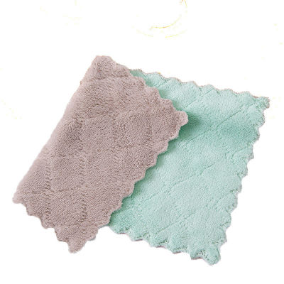 Microfibre pour le nettoyage domestique en laine de corail épaissie