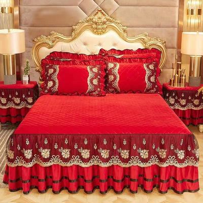 Kit de lit de mariage en quatre pièces avec soin facile