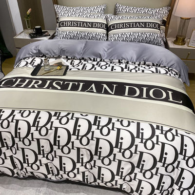200TC Toutes les saisons draps de lit de luxe King Size Lit ensemble avec design de nom de mode