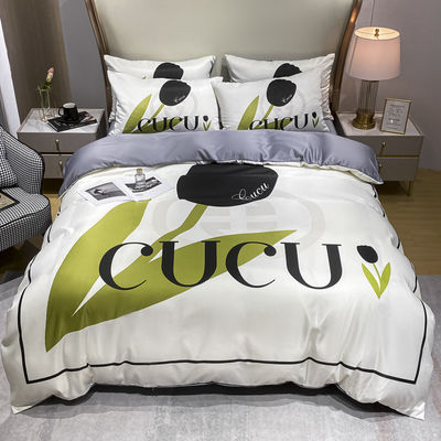 200TC Toutes les saisons draps de lit de luxe King Size Lit ensemble avec design de nom de mode