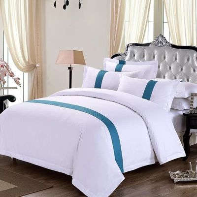 Des couvertures de design aléatoire Dormir confortablement Hôtel Lit ensemble avec 40 Compte Tissu de coton