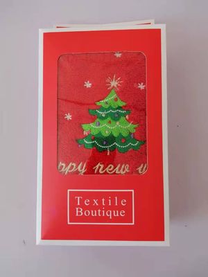 TOUS les âges serviettes de Noël en coton pur serviettes pour le visage en 2 boîtes cadeaux pour les cadeaux et tous les âges
