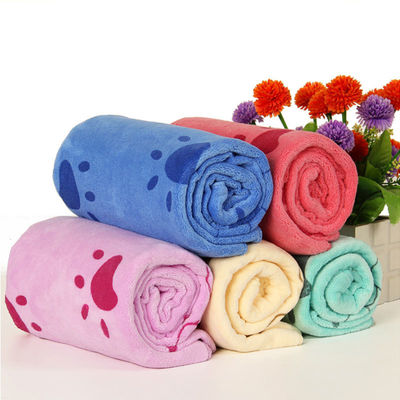 Accueil/Hôtel Coral Fleece Ensemble de serviettes douces en microfibre imprimé par ours Ensemble de serviettes de bain en trois pièces