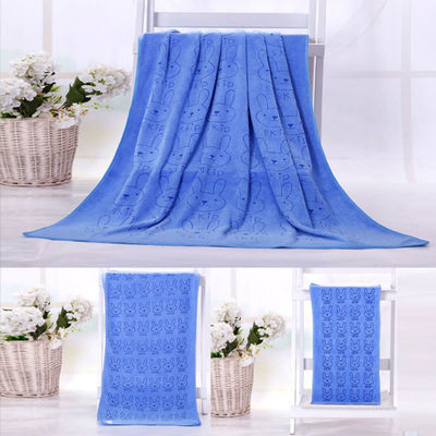 Accueil/Hôtel Coral Fleece Ensemble de serviettes douces en microfibre imprimé par ours Ensemble de serviettes de bain en trois pièces