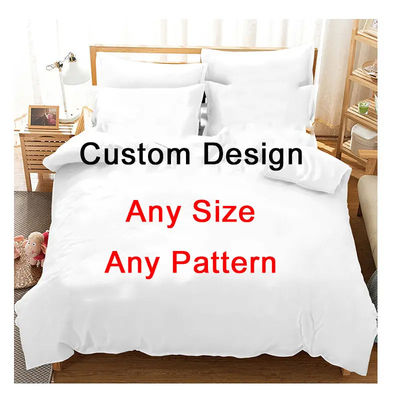 Personnalisation 400TC Impression 3D Ensembles de literie en coton polyester en 200*200 densité de tissu