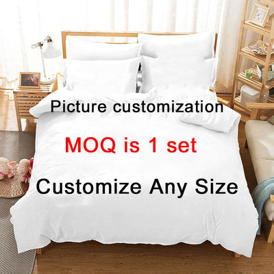 Personnalisation 400TC Impression 3D Ensembles de literie en coton polyester en 200*200 densité de tissu