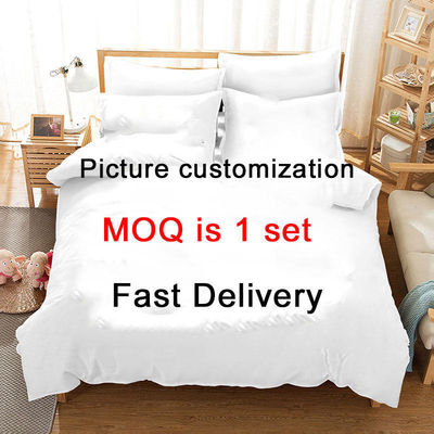 Personnalisation 400TC Impression 3D Ensembles de literie en coton polyester en 200*200 densité de tissu