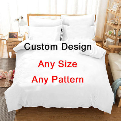 Personnalisation 400TC Impression 3D Ensembles de literie en coton polyester en 200*200 densité de tissu