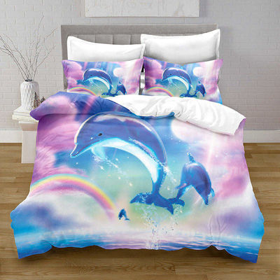 Personnalisation 400TC Impression 3D Ensembles de literie en coton polyester en 200*200 densité de tissu