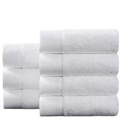 Ensembles de serviettes en 6 pièces tissés 2024 Design Couleur personnalisée pour les serviettes de bain blanches de luxe