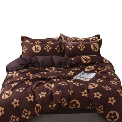 Ensemble de literie d'impression en polyester personnalisé avec 2 coussins et fermeture à glissière