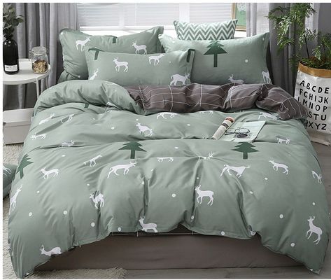 Ensemble de literie d'impression en polyester personnalisé avec 2 coussins et fermeture à glissière