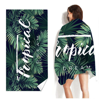 Design personnalisé serviette de plage en microfibre expédition rapide grande taille idéale pour les sports d'été