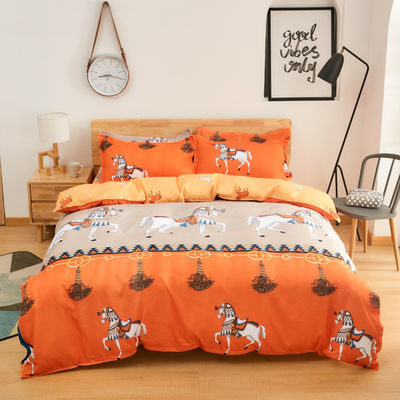Ensemble de literie d'impression en polyester personnalisé avec 2 coussins et fermeture à glissière