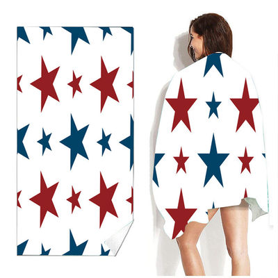 Design personnalisé serviette de plage en microfibre expédition rapide grande taille idéale pour les sports d'été