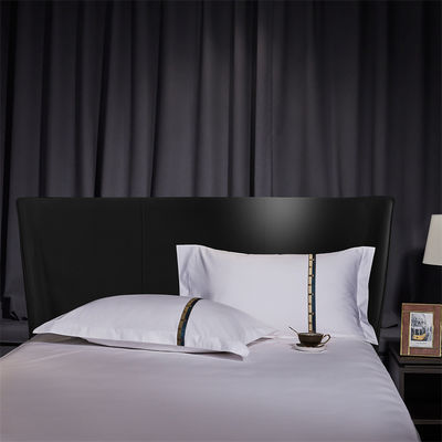 Maison sur mesure 100% coton satin Large bande 60s Jet Blanc Broderie Couverture de lit de luxe