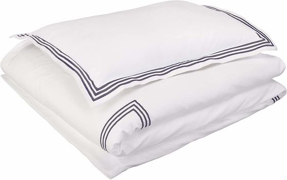 128x68 Densité de tissu Broderie Blanc Comfort Set Couverture de couette pour la literie de l'hôtel