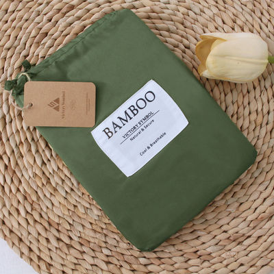 100% de fibre de bambou couleur solide ensemble de literie personnalisé
