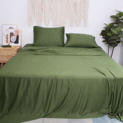 100% de fibre de bambou couleur solide ensemble de literie personnalisé