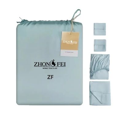 Couverture de lit plat en bambou pur et doux avec poches profondes