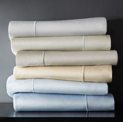 Couverture de lit plat en bambou pur et doux avec poches profondes