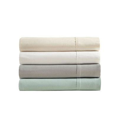 Couverture de lit plat en bambou pur et doux avec poches profondes