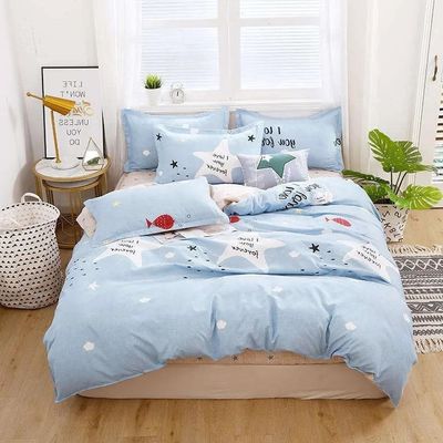 Ensemble de literie perméable à l'air Fourniture d'hôtel 100% Couverture de couette de luxe 4 pièces Ensemble de draps