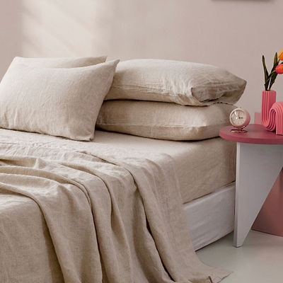 Résistant 100% naturel Ligne pure de lin de chanvre 170 Gsm Ligne couverture couette ensemble de lit