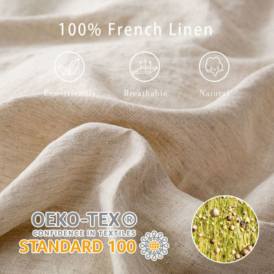 Résistant 100% naturel Ligne pure de lin de chanvre 170 Gsm Ligne couverture couette ensemble de lit