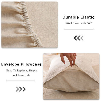 Résistant 100% naturel Ligne pure de lin de chanvre 170 Gsm Ligne couverture couette ensemble de lit