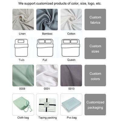 Résistant 100% naturel Ligne pure de lin de chanvre 170 Gsm Ligne couverture couette ensemble de lit