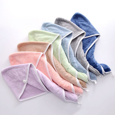 Logo Coupe capillaire personnalisable Absorbant et multi-couleur Vêtement de corail pour les douches pour femmes