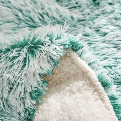 200TC Compteur de fils Lit de lit Faux fourrure couette Mink Rainbow Plush Fluffy Luxe