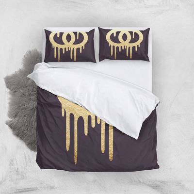 Ensemble de literie de style hôtel de luxe King Size 100% polyester 3D imprimé couvre-lit