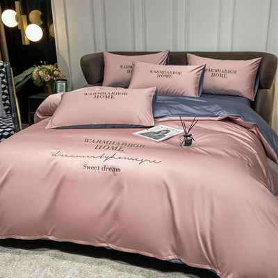 Lyocell géométrique 100% Tencel lit ensemble avec bandeau design couette couverture ensemble personnalisé