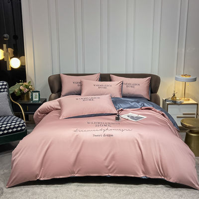Lyocell géométrique 100% Tencel lit ensemble avec bandeau design couette couverture ensemble personnalisé