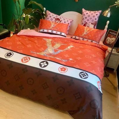 Impression diagonale de luxe Violent Ours Lit de lit ensemble personnalisé designer Lit ensemble