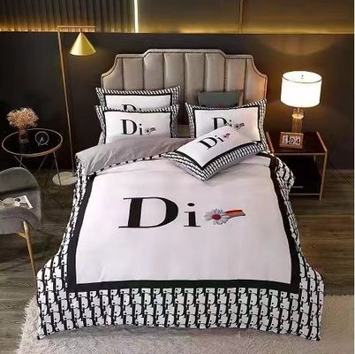 Impression diagonale de luxe Violent Ours Lit de lit ensemble personnalisé designer Lit ensemble