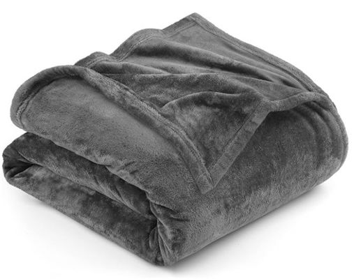 Couverture de laine de laine grise en microfibre douce 300GSM King Taille 90x102 pouces par Utopia Lit