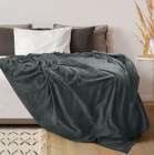 Couverture de laine de laine grise en microfibre douce 300GSM King Taille 90x102 pouces par Utopia Lit
