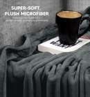 Couverture de laine de laine grise en microfibre douce 300GSM King Taille 90x102 pouces par Utopia Lit