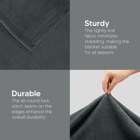 Couverture de laine de laine grise en microfibre douce 300GSM King Taille 90x102 pouces par Utopia Lit