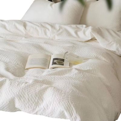 Composition en coton pur en quatre pièces de qualité A non blanchi, propre à la peau pour mère et bébé