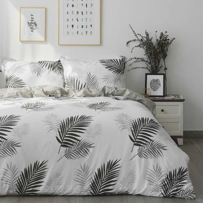 3PCS Couleurs personnalisées Couverture de couette de luxe Ensemble de lit 100% coton