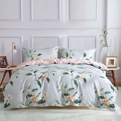 3PCS Couleurs personnalisées Couverture de couette de luxe Ensemble de lit 100% coton