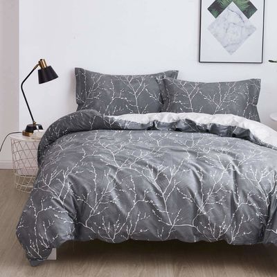 3PCS Couleurs personnalisées Couverture de couette de luxe Ensemble de lit 100% coton