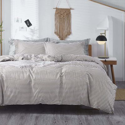 3PCS Couleurs personnalisées Couverture de couette de luxe Ensemble de lit 100% coton