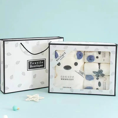 Logo personnalisé séchage rapide 4 pièces ensemble de serviettes de bain Touch doux main et visage Impression Luxe ensemble de serviettes pour tous les âges
